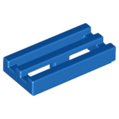 blue tile modified 1 x 2 grille with bottom groove