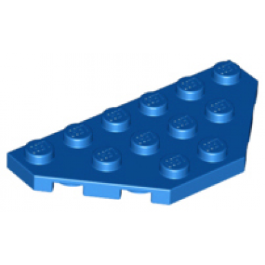blue wedge plate 3 x 6 cut corners