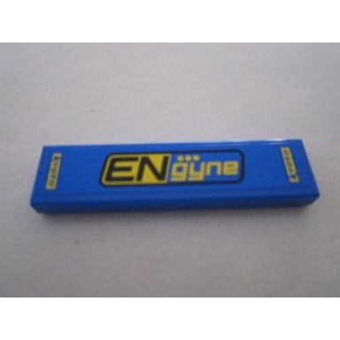 blue tile 1 x 4 with engyne on blue background pattern sticker - set 8495