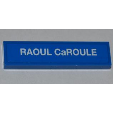 blue tile 1 x 4 with raoul caroule pattern sticker - set 9485