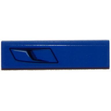 blue tile 1 x 4 with hood air vent pattern model left side sticker - set 75871