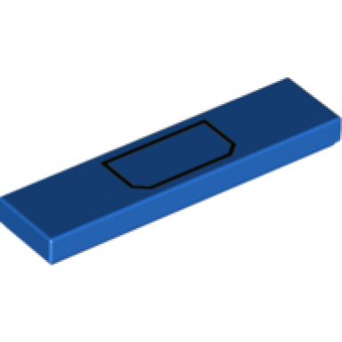 blue tile 1 x 4 with black rectangle with cut corners pocket pattern brickheadz otto torso