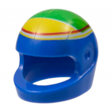blue minifigure headgear helmet motorcycle standard with ferrari f massa pattern