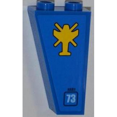 blue slope inverted 75 2 x 1 x 3 with helicopter outline nabii and light blue 73 pattern model right side sticker - set 7067