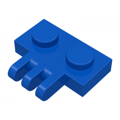 blue hinge plate 1 x 2 with 3 fingers on side