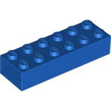 blue brick 2 x 6