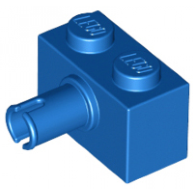 blue brick modified 1 x 2 with pin
