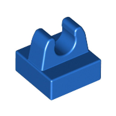 blue tile modified 1 x 1 with clip
