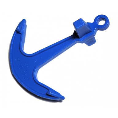 blue boat anchor - single top hole