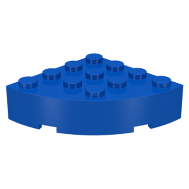 blue brick round corner 4 x 4 full brick