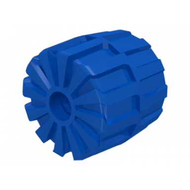 blue wheel hard plastic medium 35mm d x 31mm