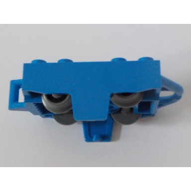 blue vehicle base 4 x 5 roller coaster car with dark bluish gray wheels 26021 24869
