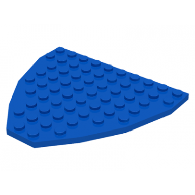 blue wedge plate 9 x 10 boat bow plate