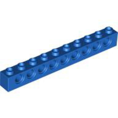 blue technic brick 1 x 10 with holes