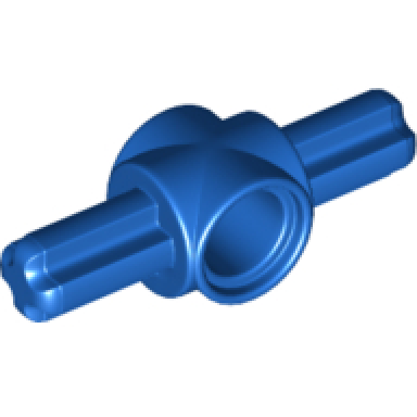 blue technic axle and pin connector hub with 2 axles on opposite sides