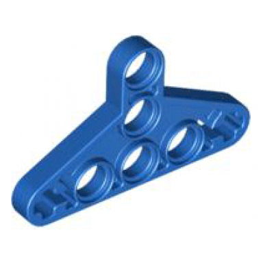 blue technic liftarm modified triangle thin 3 x 5 with full supports