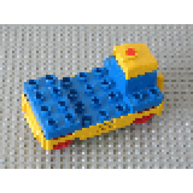 blue duplo train locomotive base with battery compartment