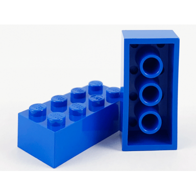 blue brick 2 x 4 without cross supports