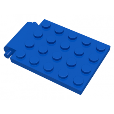 blue plate modified 4 x 5 with trap door hinge