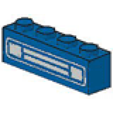 blue brick 1 x 4 with car grille chrome pattern undetermined type