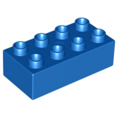 blue duplo brick 2 x 4