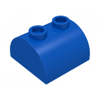 blue slope curved 2 x 2 double with 2 hollow studs