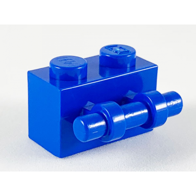 blue brick modified 1 x 2 with bar handle on side