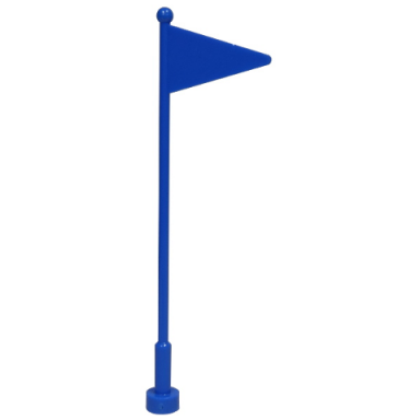 blue flag on antenna whip