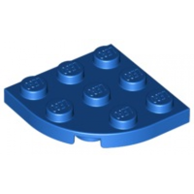 blue plate round corner 3 x 3