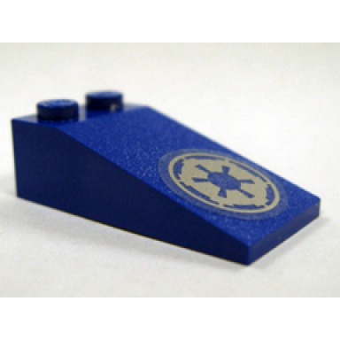 blue slope 18 4 x 2 with sw imperial logo pattern sticker - set 7667