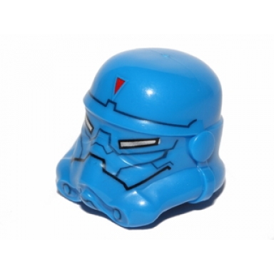 blue minifigure headgear helmet sw stormtrooper 2 chin holes special forces clone trooper pattern