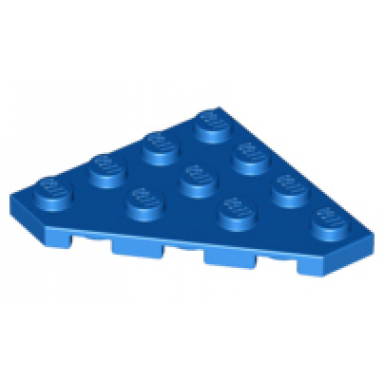 blue wedge plate 4 x 4 cut corner