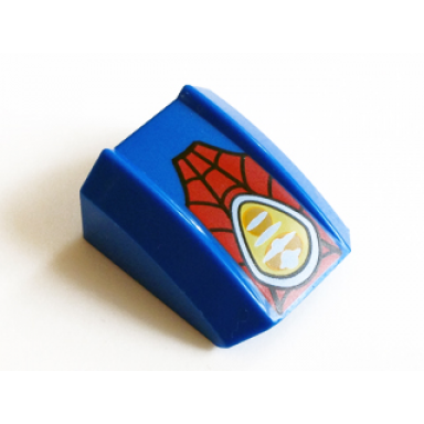 blue slope curved 2 x 2 lip with web and headlight pattern