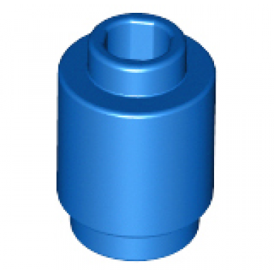 blue brick round 1 x 1
