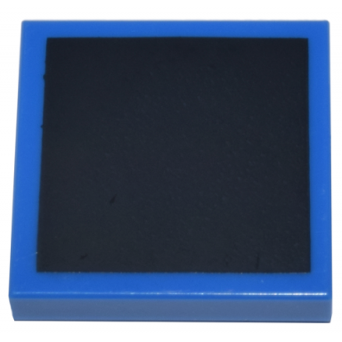 blue tile 2 x 2 with black square pattern
