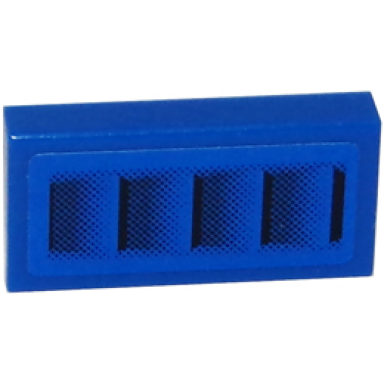 blue tile 1 x 2 with black air vents faded on blue background pattern sticker - set 8147
