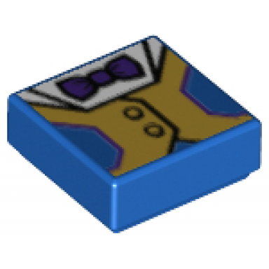 blue tile 1 x 1 with vest fancy pants pattern
