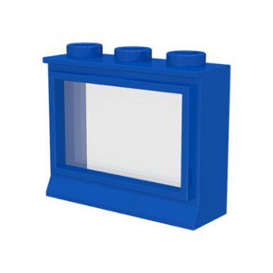 blue window 1 x 3 x 2 with fixed glass