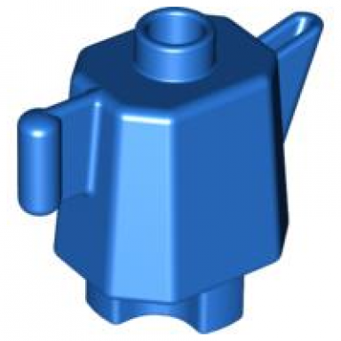 blue duplo utensil teapot coffeepot indented base