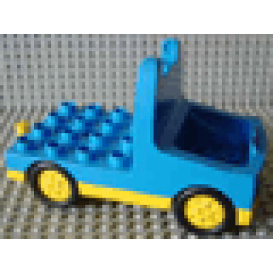 duplo truck with 4 x 4 flatbed plate and yellow base