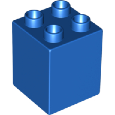 blue duplo brick 2 x 2 x 2