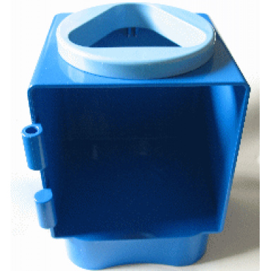 primo shape sorter chamber medium blue circle with triangular opening
