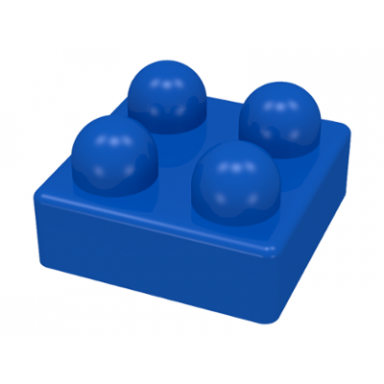 blue primo brick 2 x 2
