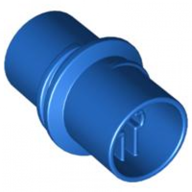 blue duplo technic tube with worm gear