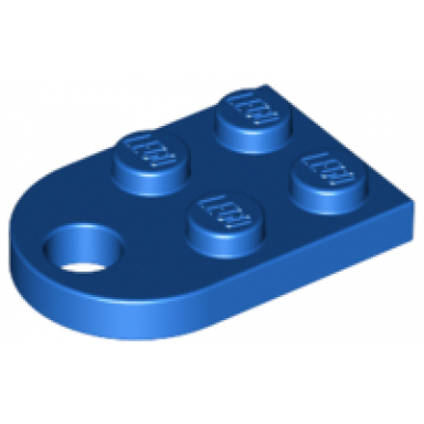 blue plate modified 2 x 3 with hole