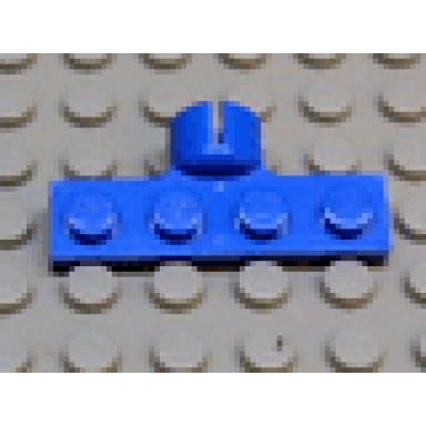 blue plate modified 1 x 4 with tow ball socket short 4 slots 7mm socket length