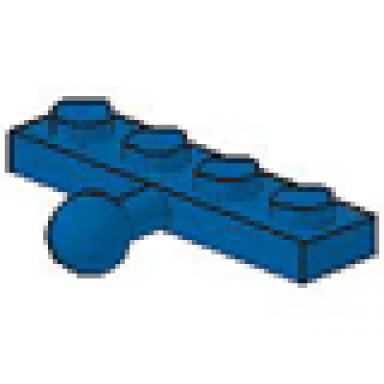 blue plate modified 1 x 4 with tow ball