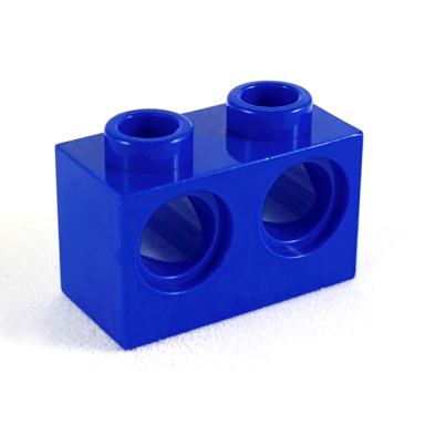 blue technic brick 1 x 2 with holes