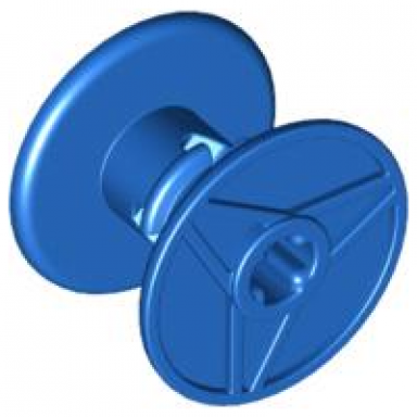 blue string reel 3 x 2 x 3 drum with axle hole