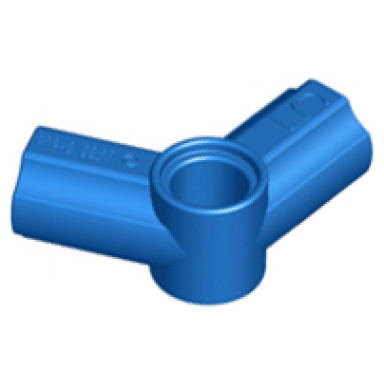 blue technic axle and pin connector angled 5 - 112.5 degrees